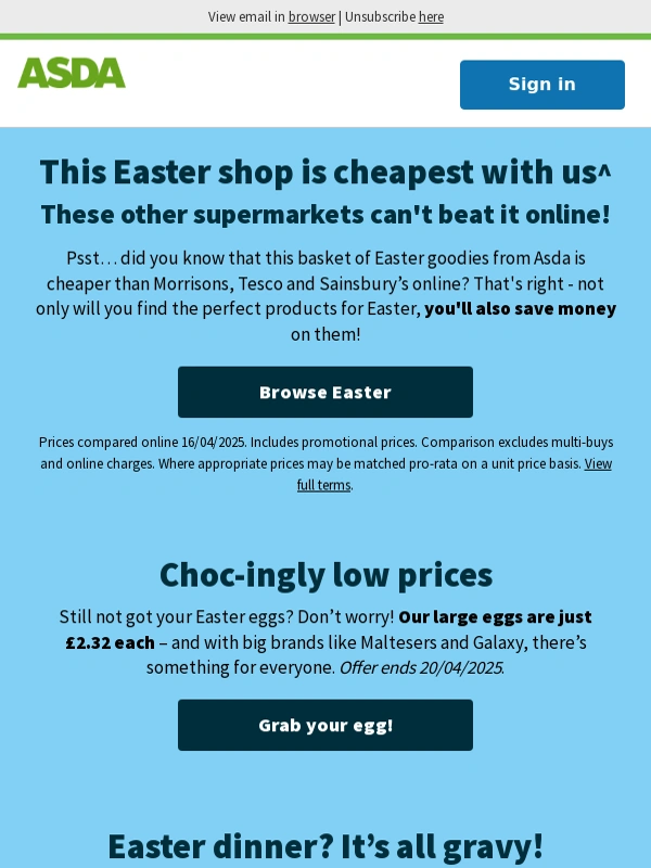 ASDA - Make Asda your one-hop Easter shop!