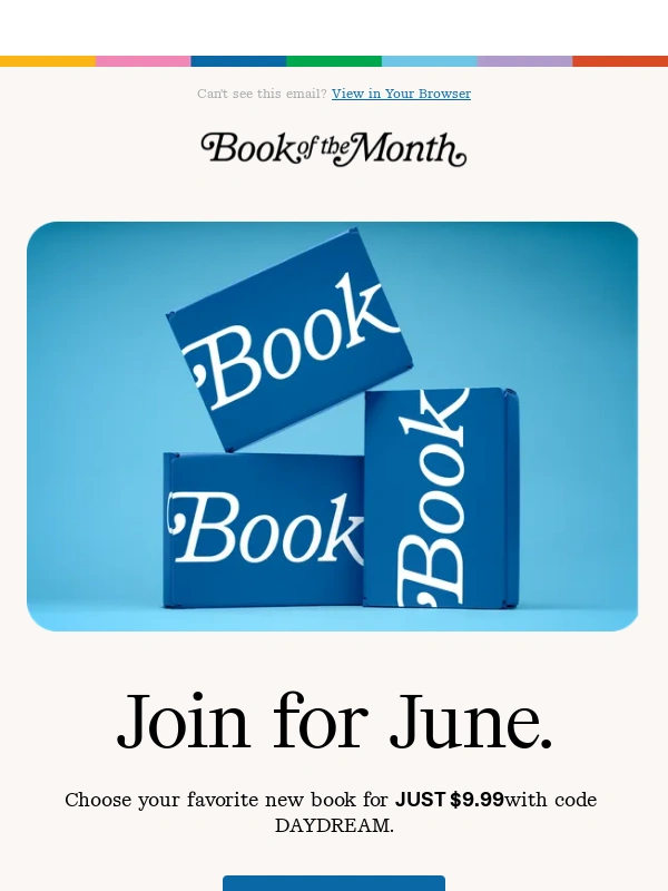 Book of the Month - June’s 6 selections