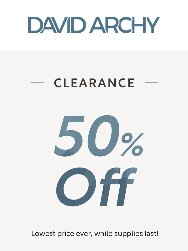 David Archy - Winter Clearance Sale 50% Off!
