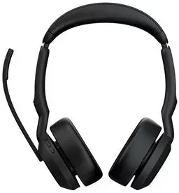 Jabra Evolve2 55 Link380c MS Stereo Wireless Headset with Charging Stand - Black