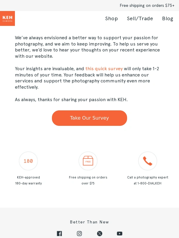 Keh - We’d love your feedback