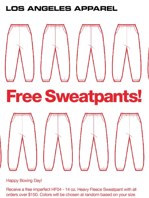 Los Angeles Apparel - Free Sweatpants!