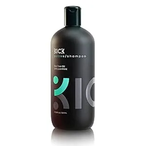Kick - Mens Shampoo, Peppermint & Tea Tree, 17oz, Oil Control, Anti-Dandruff, Scalp Soothing, Cruelty-Free