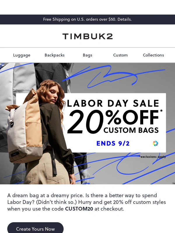 Timbuk2 - LABOR DAY SALE STARTS NOW