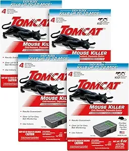 4-Pack Tomcat Mouse Killer Child Resistant, Disposable Station (16 Preloaded Stations) $18.16 ($1.14/ea)+ Free Shipping w/ Prime or on $35+