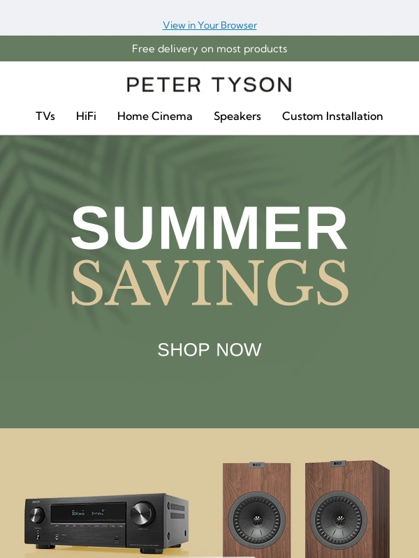 Peter Tyson - Unmissable Summer Sale Offers