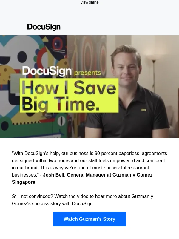DocuSign - ? Hungry for faster,easier and smarter agreements? Read on