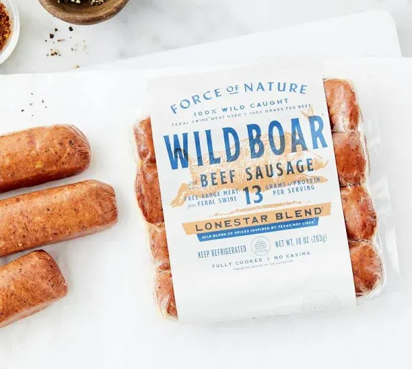 Force of Nature Wild Boar & Beef Sausage Links