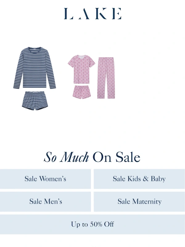 LAKE Pajamas - The Annual Sale ends tomorrow