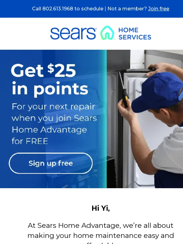 Kmart - Sign up for free and get $25 towards your next repair