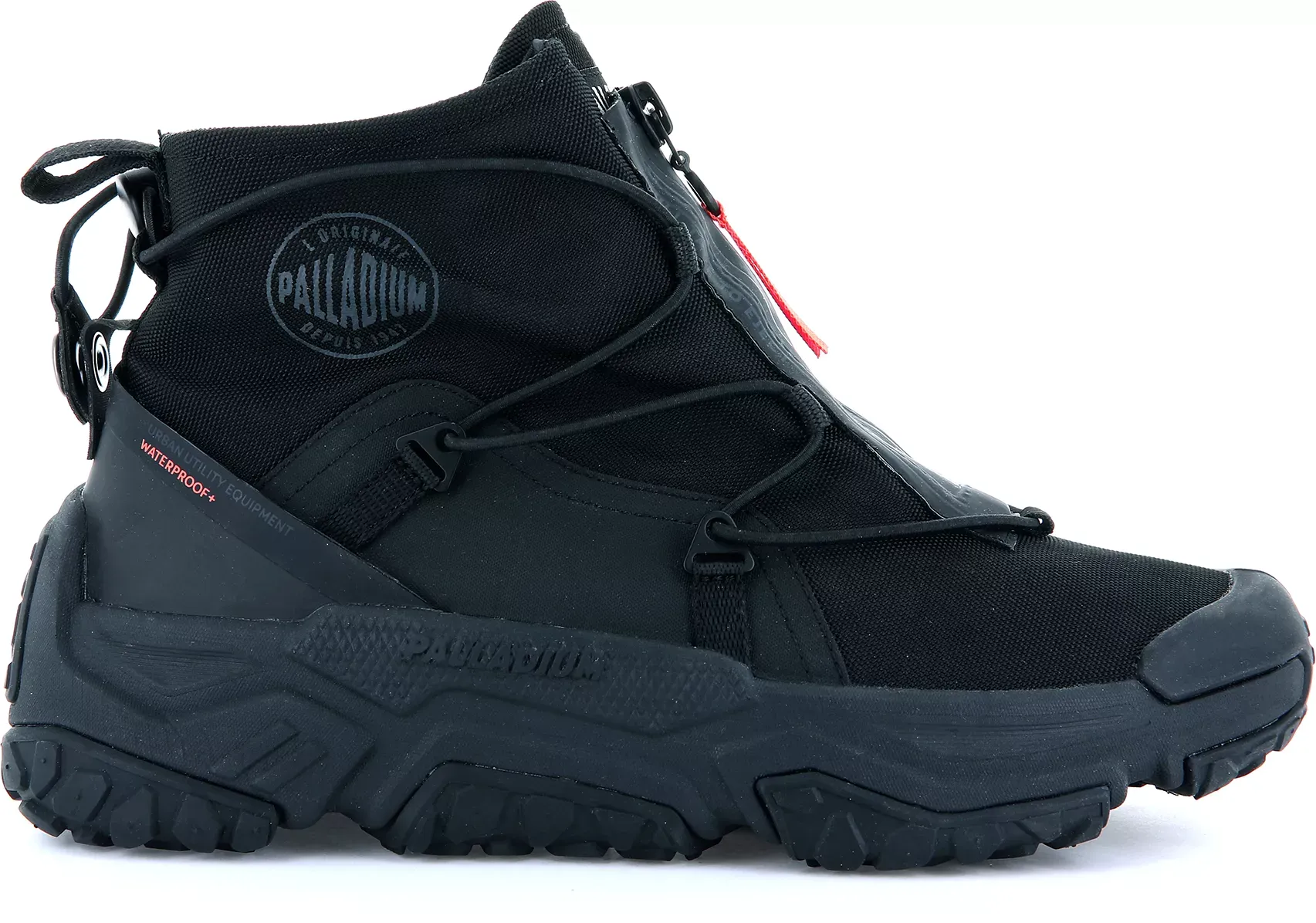 PALLADIUM-US Palladium Boots Unisex Off-grid Hi Zip Waterproof + Black/black - BLACK/BLACK - Size: 6 4.5