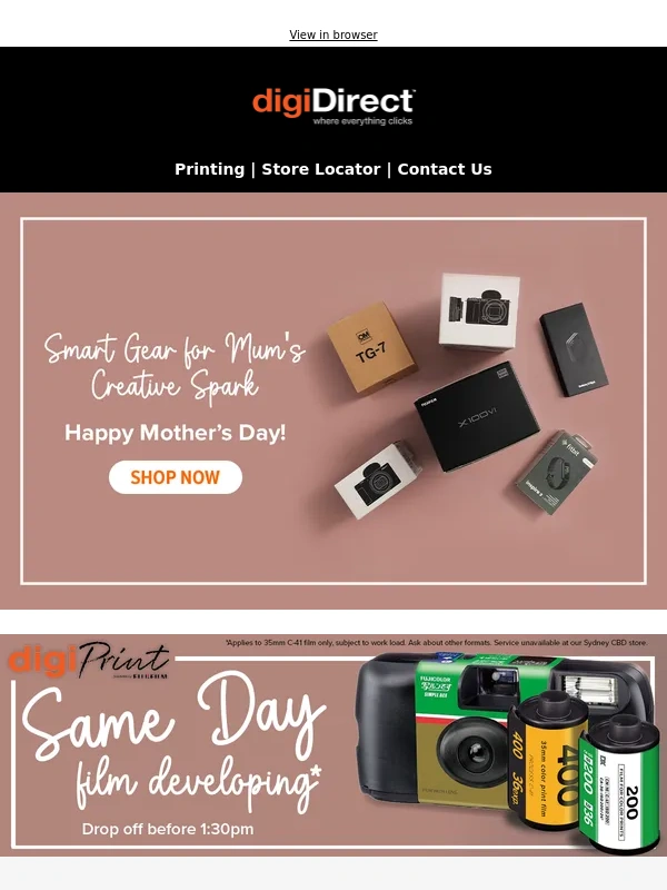 DigiDirect - Need Last Minute Mother's Day Gift Ideas?