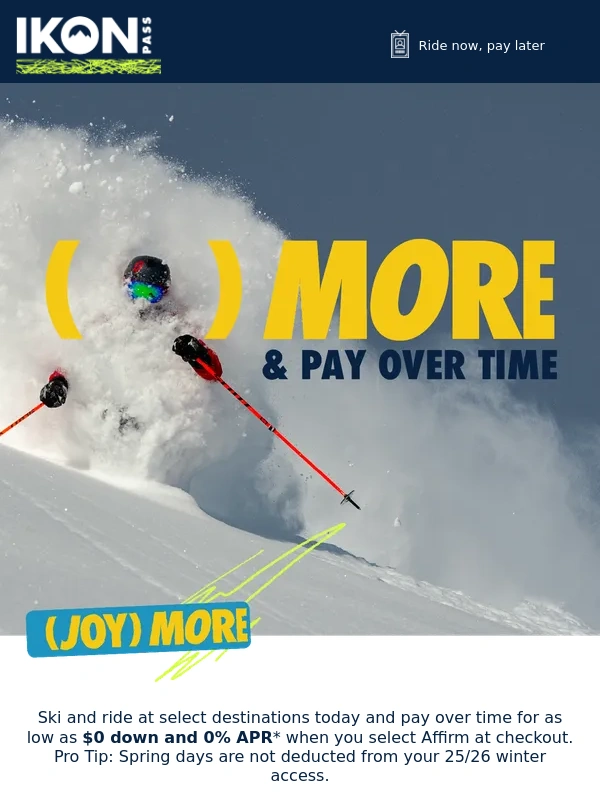 Ikon Pass - Shred today & pay later