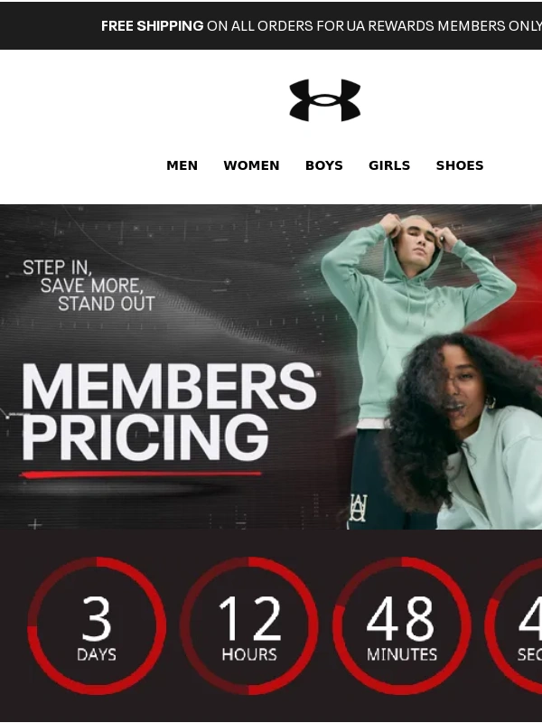 Under Armour - Member Pricing Ends Soon! ⏱️