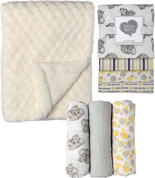 Hudson Baby Cotton Flannel Receiving Blankets Bundle Peacock Feather