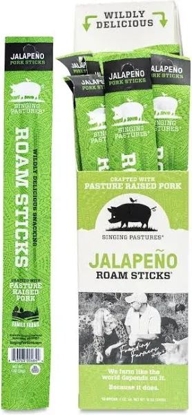 Singing Pastures Jalapeno Pork Snack Meat Sticks