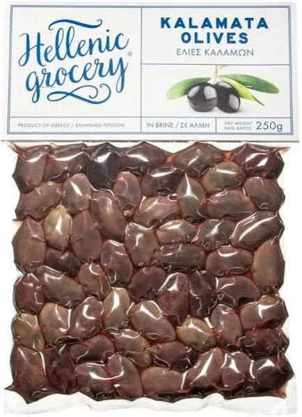 Hellenic Grocery Kalamata Variety Olives in Vacuum 250gr
