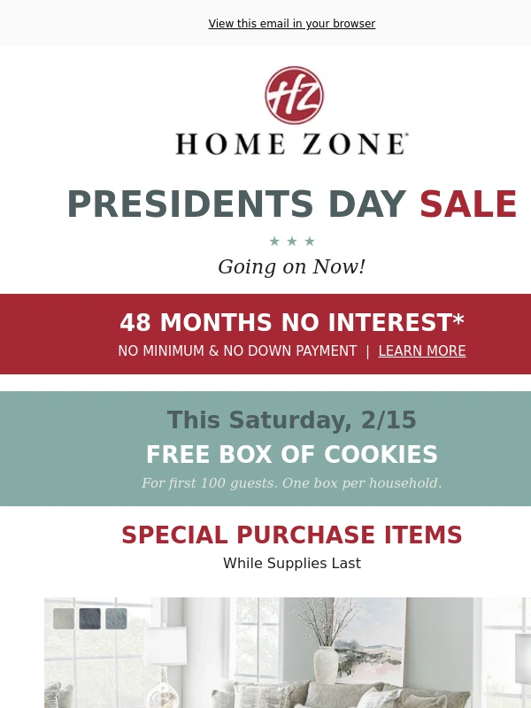 Home Zone Furniture - Attn: Big Sale This Weekend!