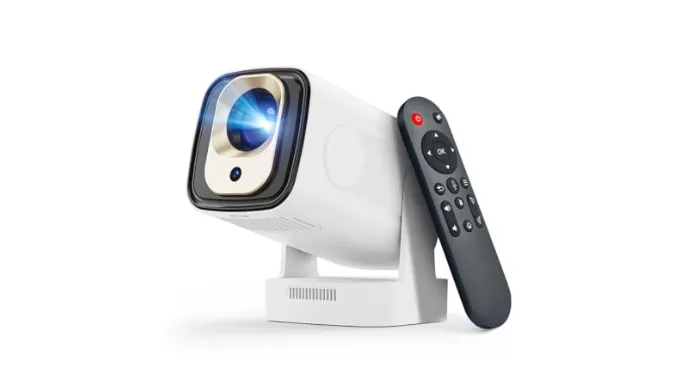 【Auto Focus&1080P】Magcubic Mini Smart Projector with 4K Support, Portable Projector with Wifi and Bluetooth, 5W Speaker, Built in Apps, Voice Control, Outdoor Movie Projector HY310