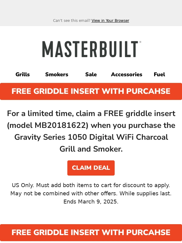 Masterbuilt - Deal on Gravity Series Grill!