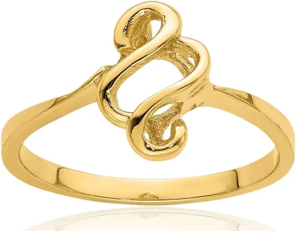 14K Solid Yellow Gold Statement Ring