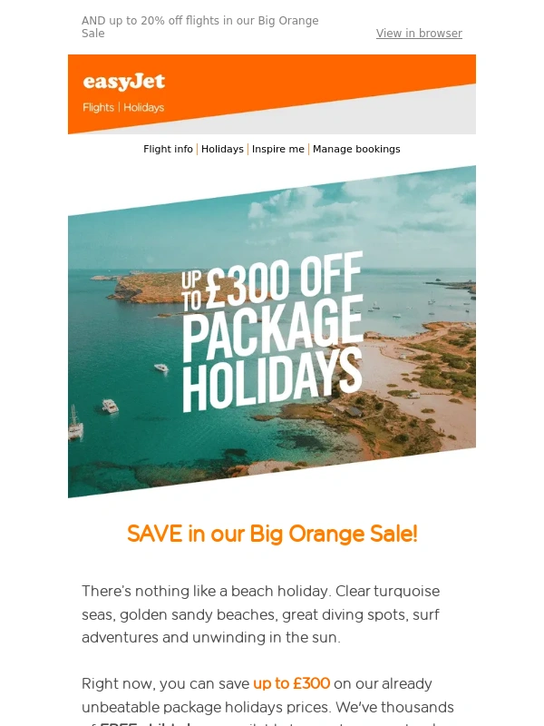 easyJet - Save up to £300 on beach holidays! ?