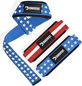 24" 5mm Padded DMoose Fitness Wrist Straps for Weightlifting (Pair, Various)