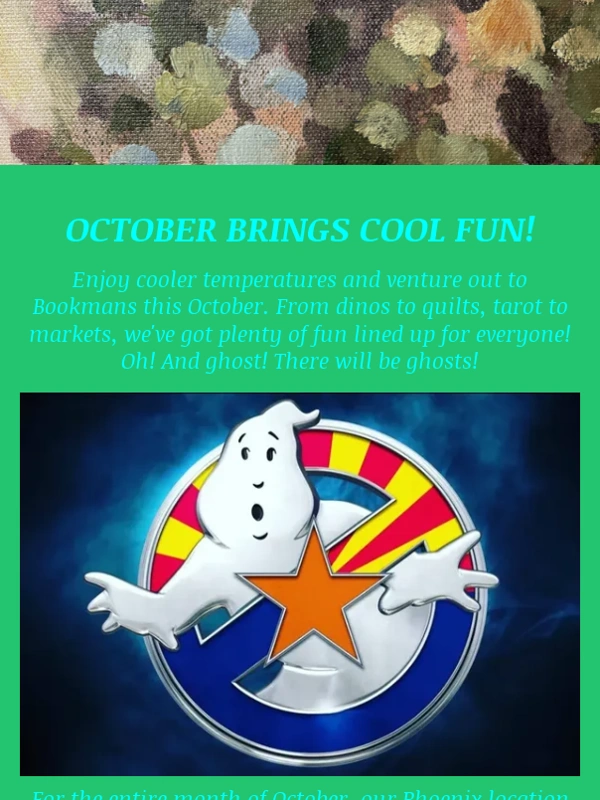 Bookmans - October brings cool fun