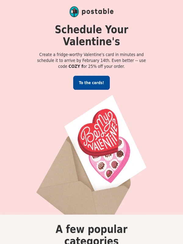 Postable - Schedule your Valentine's cards now ?