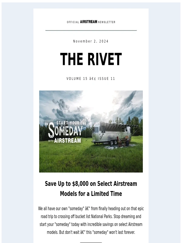 Airstream - Save Up to $8,000 on a New Airstream for a Limited Time