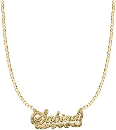 Sterling Silver Single Name Plate