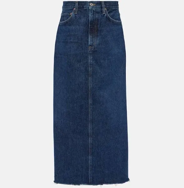 AGOLDE Hilla Denim Maxi Skirt Women