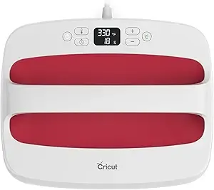 Cricut EasyPress 2 Heat Press Machine (12 in x 10 in), Ideal for T-Shirts, Tote Bags, Pillows, Aprons & More, Precise Temperature Control, Features Insulated Safety Base & Auto-Off, Raspberry