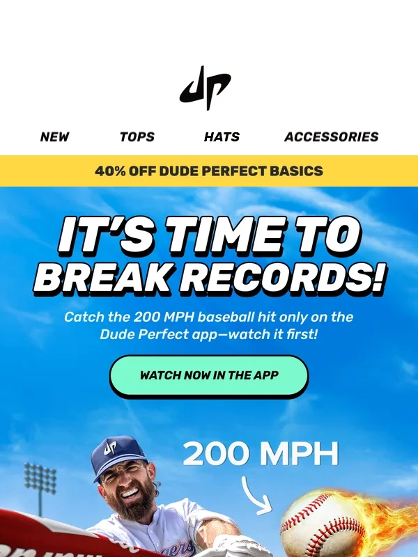 Dude Perfect - "I Hit the Fastest Baseball Pitch" – Watch Now! ?⚾