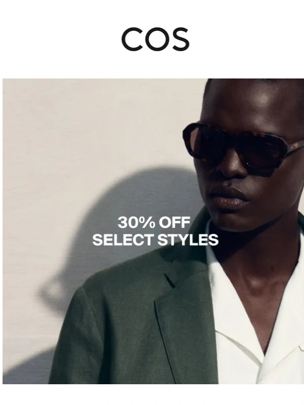 COS - This weekend only: 30% off select styles