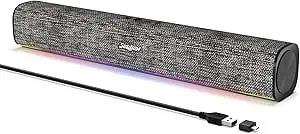 SOULION R100 Bluetooth Computer Speakers w/ RGB LED Light $13.99 + Free Shipping w/ Prime or on $35+