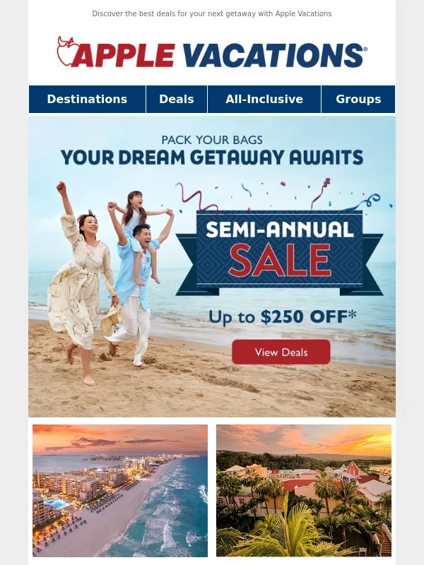 Apple Vacations - Say Hello to Savings! ?✨ Up to $250 OFF