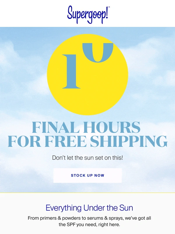 Supergoop - Last chance for SPF shipped FREE ⌛️