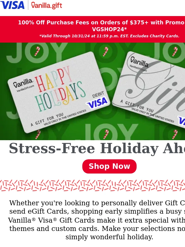 Vanilla - ⏰ It’s Never Too Early to Save on Holiday Shopping ?