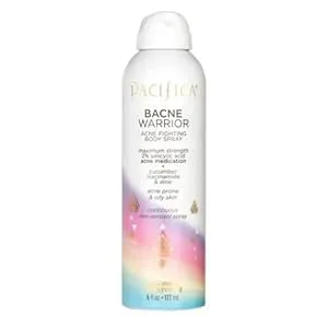 Pacifica Bacne Acne Cleanser Spray - Bacne Warrior - Body Spray for Acne Treatment - w/ 2% Salicylic Acid Niacinamide & Aloe - for Body, Chest & Back Acne for Teens & Adults Vegan Dermatologist Tested