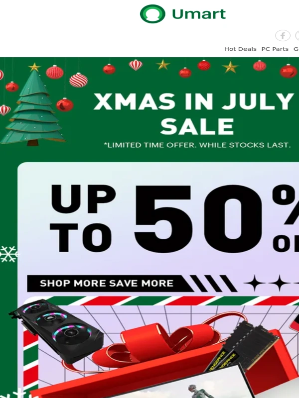 Umart - Xmas in July: Tech Savings You Can't Miss! ✨