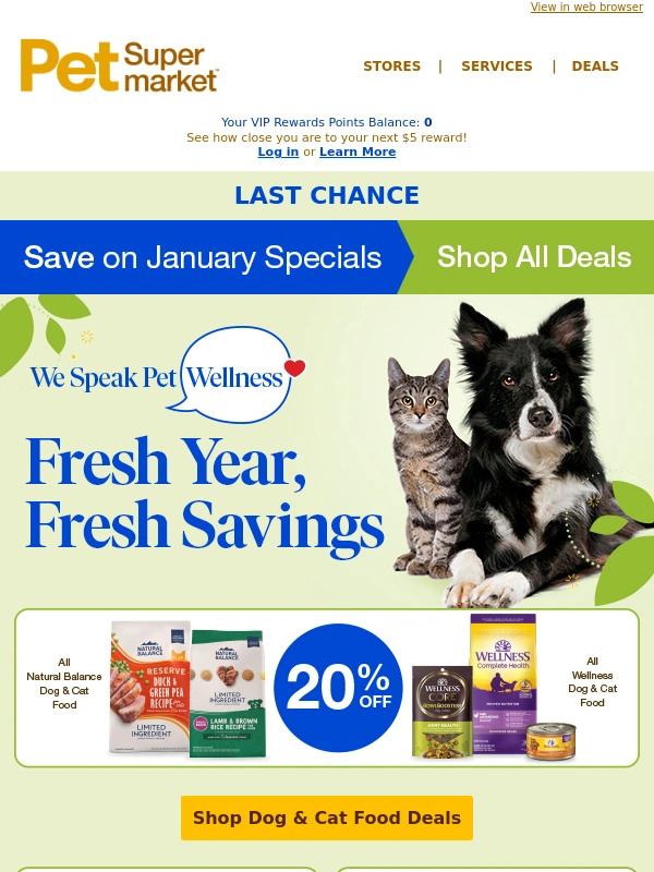 Pet Supermarket - LAST CHANCE ? for up to 20% OFF Dog & Cat Food!