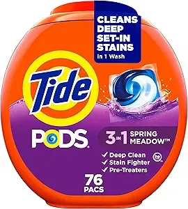 76-Count 3-in-1 Tide Pods Liquid Laundry Detergent Soap Pacs (Spring Meadow)