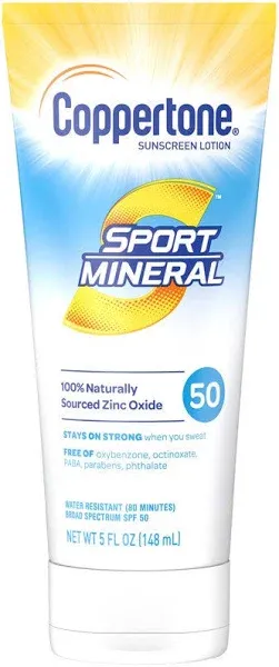 Coppertone Sport Mineral SPF 50 Sunscreen Lotion