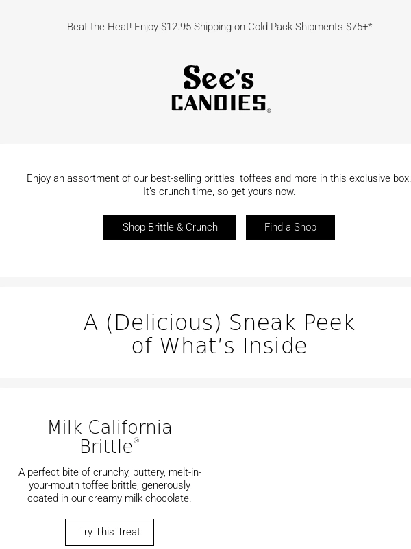 See's Candies - Here for Summer: Brittle & Crunch ?