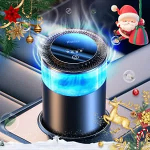 Hitolza Smart Car Air Fresheners, Ambient Light & Mist Fragrance, Auto On/Off Car Air Freshener Diffuser, Adjustable Intensity, Lasts 6 Months, Built-in Battery, Premium Scents Refill X2 – Mystic Ice