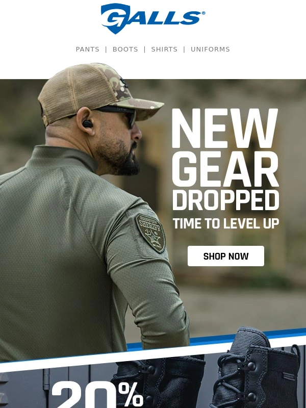 Galls - Just In: New Looks + 20% Off Boots Built to Perform