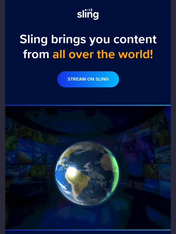 Sling - ? There’s a world of TV waiting for you on Sling