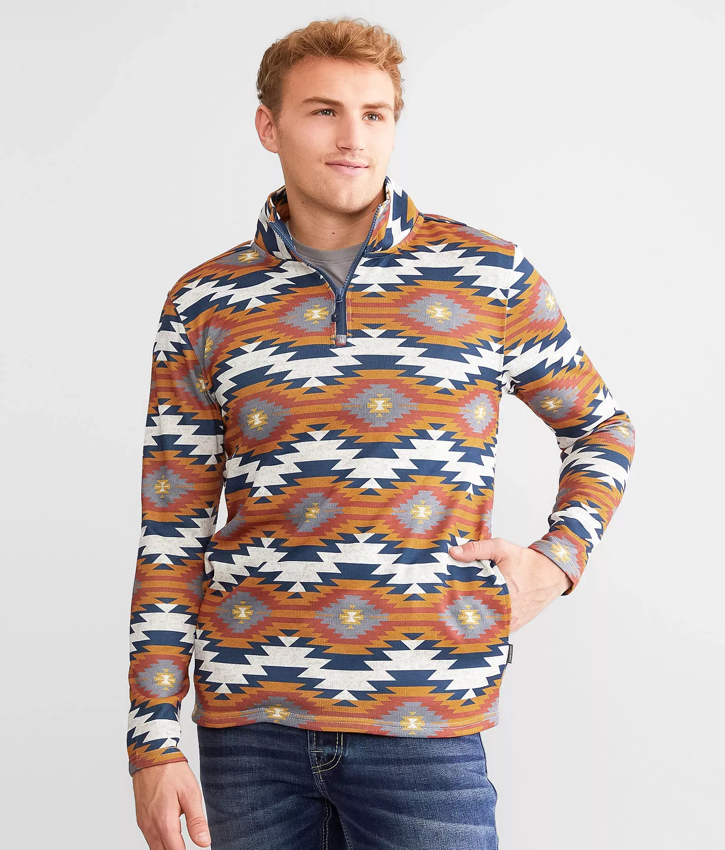 Departwest Southestern Quarter Zip Pullover  - male - Size: Small