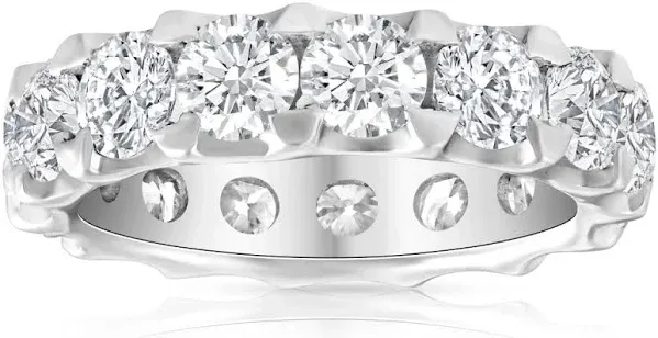 Pompeii3 5 Ct Moissanite Eternity Ring in 10K White, Yellow, or
